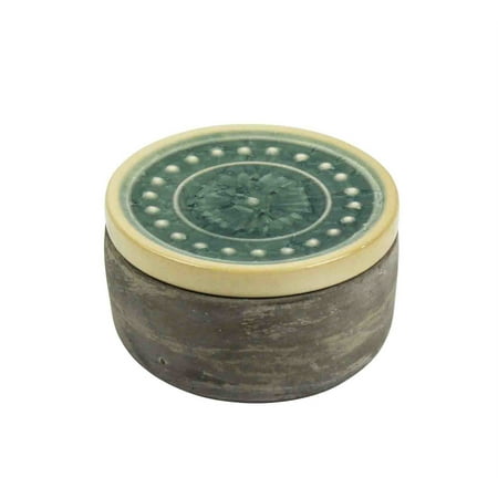 Robust Cement Jar With Teal Lid