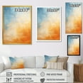 thumbnail image 4 of Designart "Mirage of the Desert in Blue and Orange II" Abstract Framed Wall Art - Modern Blue Tachisme Entryway Framed Wall Art Print, 4 of 6