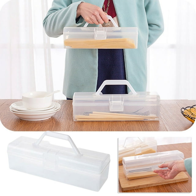 Portable Flip Storage Box Multifunctional Transparent Storage And Preservation Box Household Kitchen Tableware Storage Box