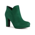 thumbnail image 1 of Unique Bargains Women's Round Toe Chunky Heels Ankle Heel Boots, 1 of 8