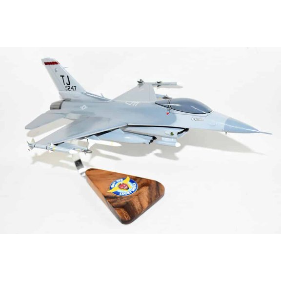 Lockheed Martin F-16 Fighting Falcon, 614th Tactical Fighter Squadron, 18" Mahogany Scale Model