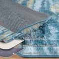thumbnail image 6 of Janvonne Fluffy Area Rug for Bedroom, Modern Shaggy Carpets Fuzzy Rug for Teens Dorm Bedside Home Decor Aesthetic, Heavy Duty Non Slip, 4x6ft, Abstract Blue and Yellow, 6 of 8
