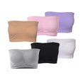 thumbnail image 3 of MesaSe Double Layers Plus Size Strapless Bra Bandeau Tube Removable Padded Top Stretchy, 3 of 3