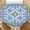 Azulejo Tile, variant on ARTSLION Elastic Tablecloth For Round Tables, Waterproof Tablecover For Up To 36in Round Table, Dining Tablecover For Indoor And Outdoor, Holiday, Cream Bamboo