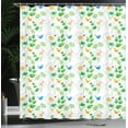 thumbnail image 4 of Ambesonne Flower Shower Curtain, Ladybugs on Chamomiles, 69"Wx84"L, White Green, 4 of 5