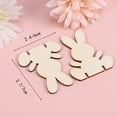 thumbnail image 4 of 10pcs Easter Rabbit Wooden Pieces 3D Bunny Ornament Cutouts Craft Home Decor, 4 of 7