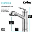 thumbnail image 6 of KRAUS Allyn Pull-Out Single Handle Kitchen Faucet in Spot-Free Stainless Steel, 6 of 15