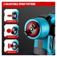 thumbnail image 4 of 1000ML Electric Cordless Spray Gun Paint Sprayer Auto Furniture Steel Coating Airbrush 3 Nozzle Compatible For Battery ,Easy to Operate, 4 of 6