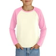 thumbnail image 6 of Drmagiyhm Girls Long Sleeve T Shirts Size 10-12 Raglan Color Block T-Shirts Casual Fashion Crewneck Shirts Little Girl Fall Blouses Tops, Tees & Blouses Light pink 9-10 Years, 6 of 6