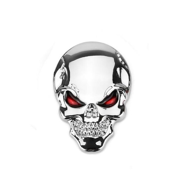 Skull Metal Labeling Car Body Sticker Personality Waterproof Car Sticker Durable Car Metal Skull Sticker Car Supplies01Russian Federation He Qiyong unisex