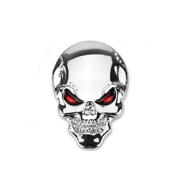 Skull Metal Labeling Car Body Sticker Personality Waterproof Car Sticker Durable Car Metal Skull Sticker Car Supplies02China He Qiyong unisex