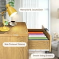 thumbnail image 6 of QuicMiou Fluted 6 Drawers Wood Dresser, 47.3" Wide Modern Chest of Drawers with Metal Legs, Curved Profile Design, Wide Storage Drawer Organizer for Bedroom, Living Room, Hallway, Natural Oak, 6 of 9