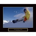 thumbnail image 2 of Frontline 14x12 Gold Ornate Wood Framed with Double Matting Museum Art Print Titled - Passion - Snowboarding, 2 of 4