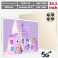 thumbnail image 4 of Android Tablet Clearance,New 2+16G All Netcom 10.1inch Android Tablet Computer 10 Core IPS HD Ultra-thin Screen WiFi Bluetooth Voice Call Game Office Learn Tablet SIM Communication,Gold, 4 of 7