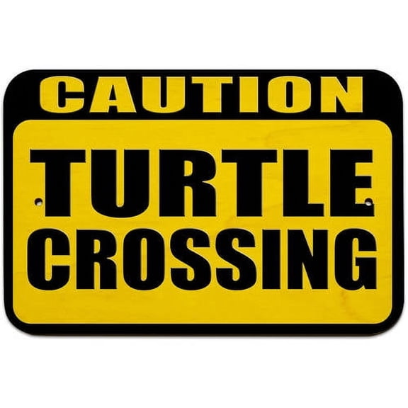 Caution Turtle Crossing Sign