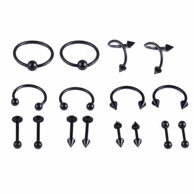 16PCS Body Piercing Set Fashion Universal Piercing Jewelry Set Body Jewelry Set
