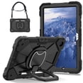 thumbnail image 2 of Funda Resistente a Golpes para Samsung Galaxy Tab A11+, Silicona Anti-caída + Funda Protectora de Capa de PC con Asa Cuadrada Giratoria de 360° y Correa para el Hombro, Negro, para Galaxy Tab A11+, 2 of 8