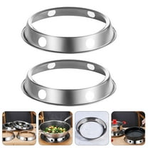 MLINS 2 Pcs Rack for Canning Pot Wok Rack Round Pot Rack 27x27cm Silver