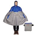 thumbnail image 5 of Ligero Ciclismo Poncho de lluvia Transpirable Bicicleta con capucha Impermeable Capa de lluvia con tiras reflectoras (azul), 5 of 5