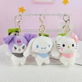 thumbnail image 3 of LLavero de juguete de peluche Sanrio Kawai, figura de Anime Cinnamoroll Kuromi, muñeco de peluche de alta calidad, regalo para niña, 3 of 4