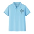 thumbnail image 6 of XXWXYD Boys Girls Summer 𝐏𝐨𝐥𝐨 Collared T-Shirts, Button Up Short Sleeve Activity Tops, Teen Cute Casual Quick-Dry Shirt with Graphic Print, 6 of 8