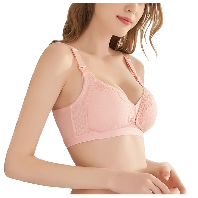 adviicd Plus Size Bras Women's Invisibles Comfort Seamless Lightly Lined V  Neck Bralette Bra Pink 85C