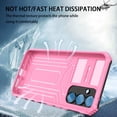 thumbnail image 6 of LHNUNP for Samsung Galaxy A02/M02 Case with Camera Cover, Built-in Kickstand & Belt Clip Holster Rugged Anti-Drop Shockproof Bumper Cover, Pink, 6 of 7