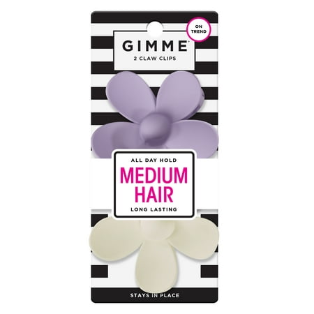 Gimme Daisy Claw Clip, Purple White, 2 Ct