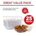 thumbnail image 2 of Bandejas de plástico para nachos de 22 oz (paquete de 25). Bandeja grande desechable para nachos y salsa de queso, artículos para puestos de comida, refrigerios infantiles para noches de cine,, 2 of 7
