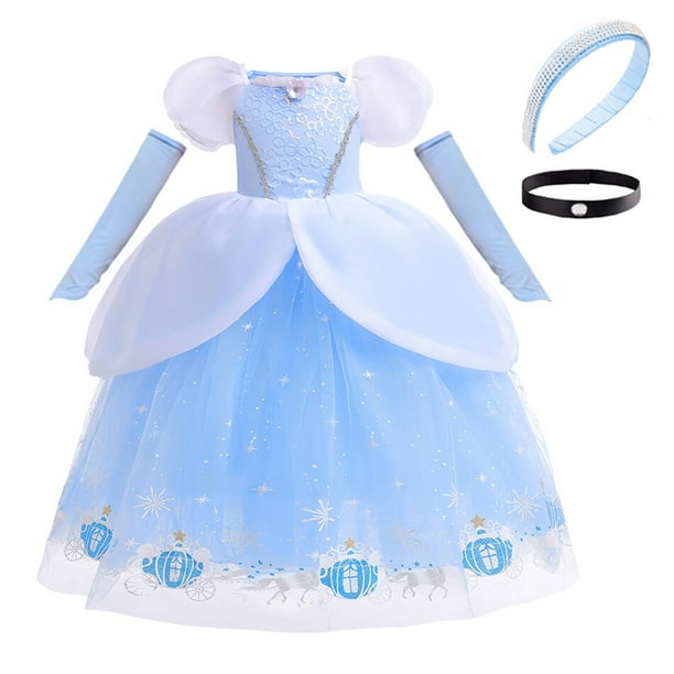 Vestido de Cenicienta de lujo para ninas de princesas de Disney Vestido de noche de graduacion de Halloween disfraz de Cosplay ropa para ninos trajes de fiesta de cumpleanos 4T etiqueta 120