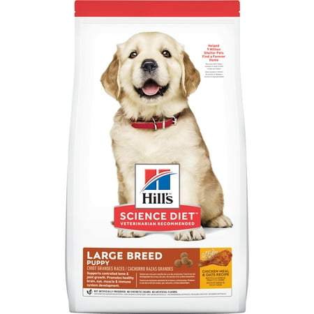 Hill's Science Diet (Spend $20, Get $5) Puppy Large Breed Chicken Meal & Oats Recipe Dry Dog Food, 30 lb bag-See description for rebate