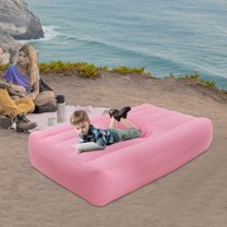 PVC Post Surgery Recovery Bed with Hole, Modern Pink PVC Inflatable Bed, Inflatable Bed 72*40*17in With Electric Air Pump