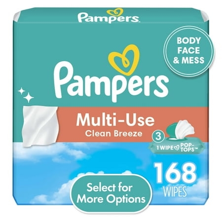 UPC: 0037000506836 | Pampers Multi-Use Baby Wipes 3X Flip-Top Packs 168 Wipes (Select for More Options)
