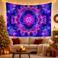 thumbnail image 3 of Kaleidoscopic Mandala in Cosmic Nebula, Mystical Psychedelic Art for Space Lovers, Celestial Home Decor Housewarming Gift Tapestry Wall Hanging for Meditation Room, Living Room and Dorm, 3 of 7