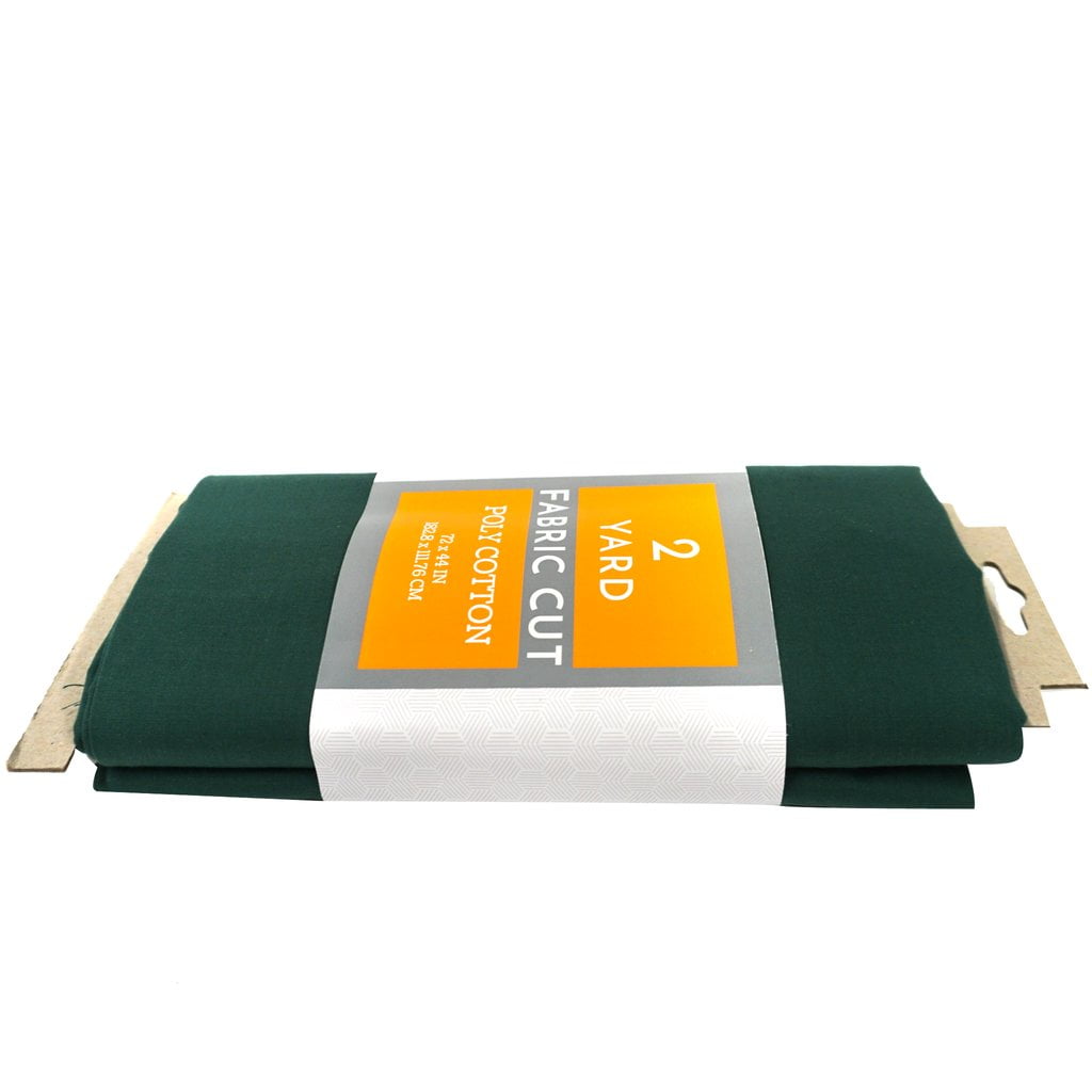 Shason Textile Craft Quilting Poly Cotton 2 Yards Precut Fabric, Hunter (Pack of 2)