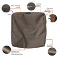 thumbnail image 5 of Classic Accessories Ravenna® Square Patio Seat Cushion Slip Cover - Durable Outdoor Cushion, Dark Taupe, 21"L x 21"W x 3"Thick, 5 of 16