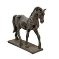 thumbnail image 5 of Artistic Cracked Horse Sculpture for Living Room Decor - Modern Elegant Bathroom and Entryway Accent for Home Styling - Decorative Office Item for Shelf, or Coffee Table Display - 17", Brown, 5 of 5