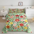 thumbnail image 2 of Feelyou Kawaii Spring Floral Bedding Comforter Set, Rustic Vibrant Flower Twin Comforter Sets, Farmhouse Botanical Plant Reversible Bedding Set, Super Cozy Room Decor, 2pcs, 2 of 8