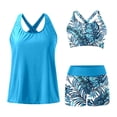 thumbnail image 6 of HUAXUN Plus Size Tankini Swimwear Full Coverage Swimsuits Womens Swimsuit Cover Up Tummy Control Tankini 3 Piece Swimsuit Tummy Control Bathing Suit, 6 of 6
