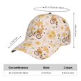 thumbnail image 3 of Kdxio Unisex Cute Bee Gnome Pattern Baseball Cap Unisex Washed Classic Adjustable Hat, 3 of 7