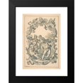 thumbnail image 2 of Georg Philipp Rugendas II 13x18 Black Modern Framed Museum Art Print Titled - Three Musicians and Harlequin in an Ornamental Frame (1720-74), 2 of 5