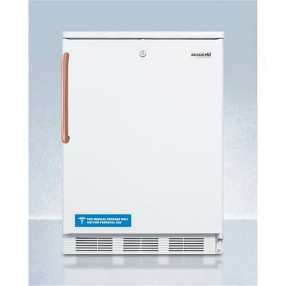 Summit FF7LWTBC Summit FF7LTBC Accucold 24 Inch Wide 5.5 Cu. Ft. Refrigerator with Copper Handle