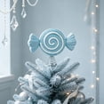 thumbnail image 4 of Tepsmf Glitter Beaded Lollipop Christmas Tree Topper Cone Shape Ornament with Bow Spring Base for Xmas Tree Holiday Party Decoration, 4 of 6