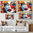 thumbnail image 4 of Designart "Iconography Portrait Pop Art painting III" Modern Floater Framed Canvas Art Print, 4 of 7