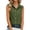 Army Green, variant on Kukoosong Womens Plus Size Womens V-Neck Long Sleeve Loose Button Cotton And Linen Tunic Shirts Summer Shirts Blouse