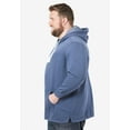thumbnail image 3 of KingSize Men's Big & Tall Fleece Longer-Length Pullover Hoodie - 7XL, Heather Slate Blue, 3 of 3