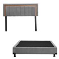 thumbnail image 3 of Box Base Cama Individual + Cabecera Trinity Gris Tormenta, 3 of 11