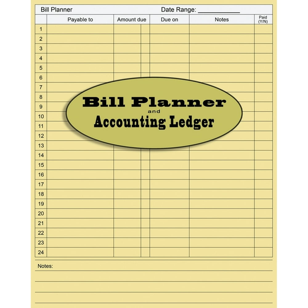 Accounting Made Simple Bill Accounting Ledger Book Paper Accounting