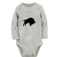 thumbnail image 2 of iDzn Little Baby Cute Rompers, Newborn Baby Unisex Bodysuits, Infant Animal Bison Graphic Jumpsuits, Toddler Kids Long Sleeve Oufits (Gray, 6-12 Months), 2 of 5