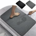 thumbnail image 1 of Esterilla de baño Diatomita • Alfombra de baño antideslizante de secado rápido • Alfombra absorbente de agua para ducha y cocina • Gris de 15,7" x 11,8", 1 of 6